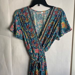Floral Wrap Maxi Dress Size XL